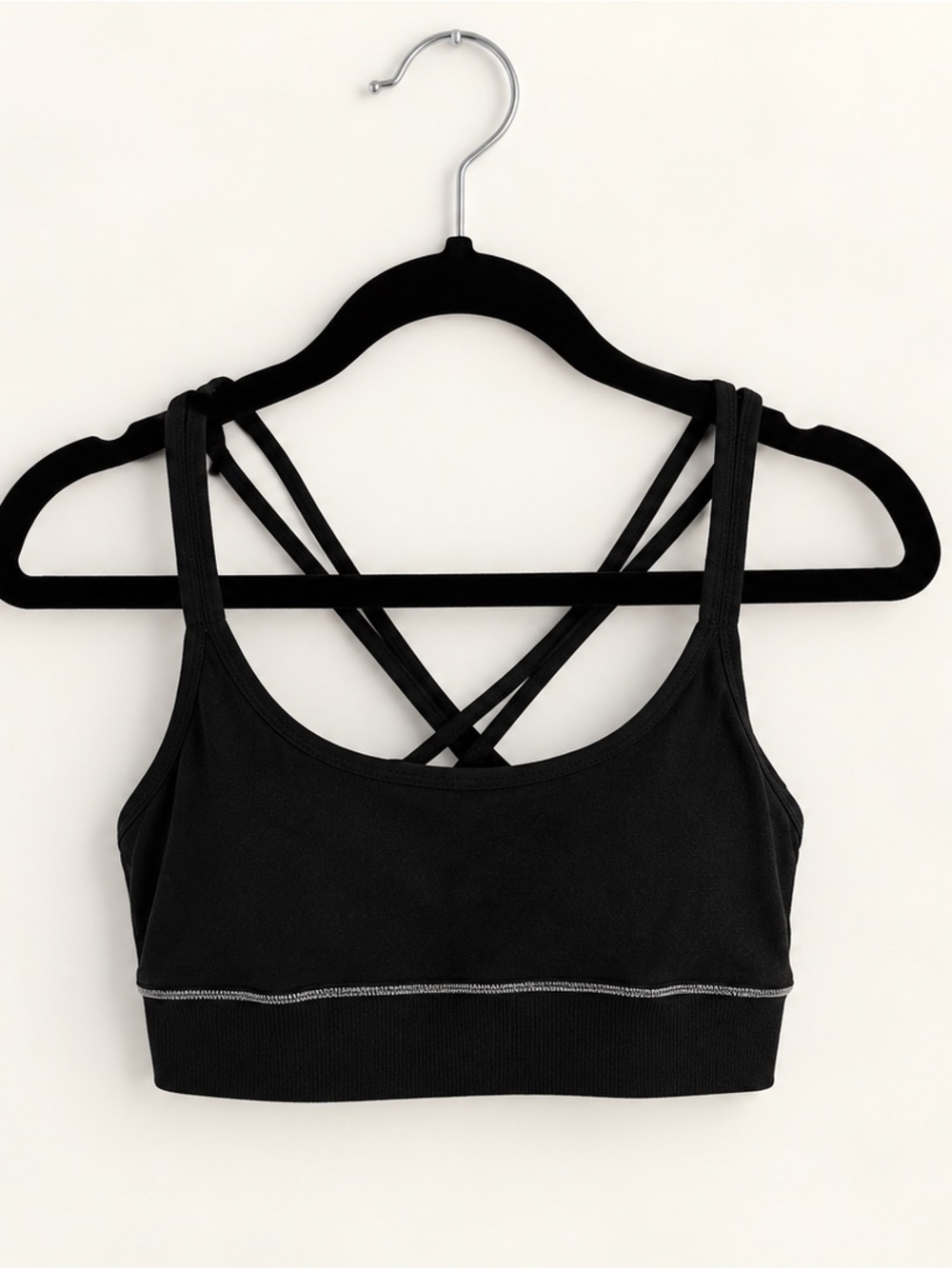 Repetto Strappy Black Sports Bra - Size S